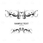 Abstract Black and White Floral Background with Sample Text